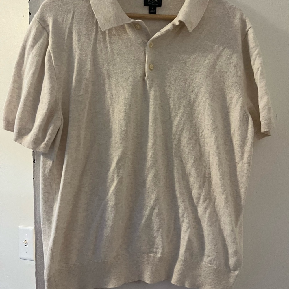 J. Crew Beige Polo Shirt